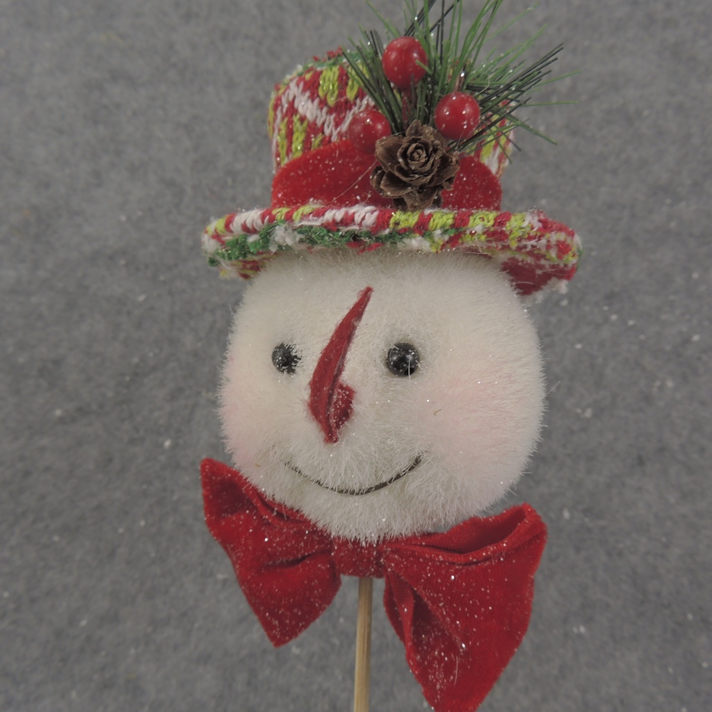 16&quot; SNOWMAN PICK WITH TOP HAT