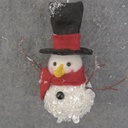 5.5" HANGING SNOWMAN ORNAMENT