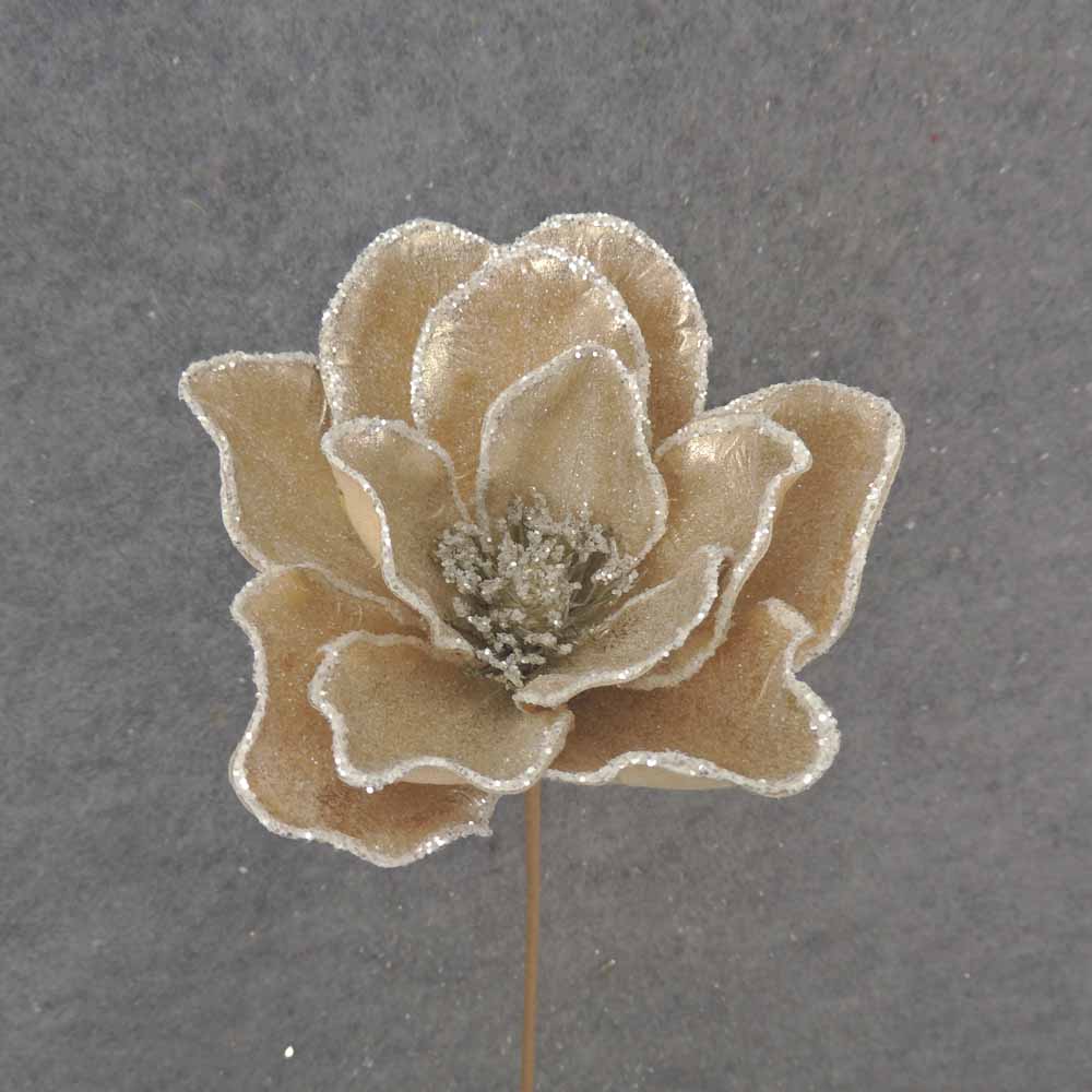 20" CHAMPAGNE MAGNOLIA BLOOM PICK