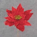 20" RED POINSETTIA PICK