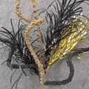 14" BLACK/GOLD TINSEL & SEQUIN PICK