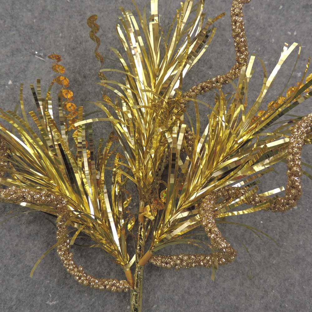 14" GOLD TINSEL & SEQUIN PICK