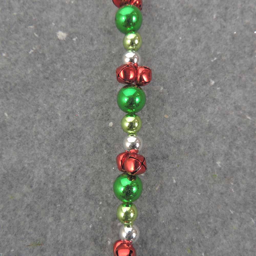 58" JINGLE BELL GARLAND RED/GREEN/SILVER