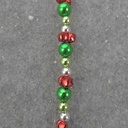 58&quot; JINGLE BELL GARLAND RED/GREEN/SILVER