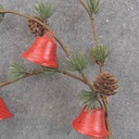 34" HANGING BELLS & PINE SPRAY X3