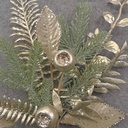 23" PINE & METALLIC FERN SPRAY