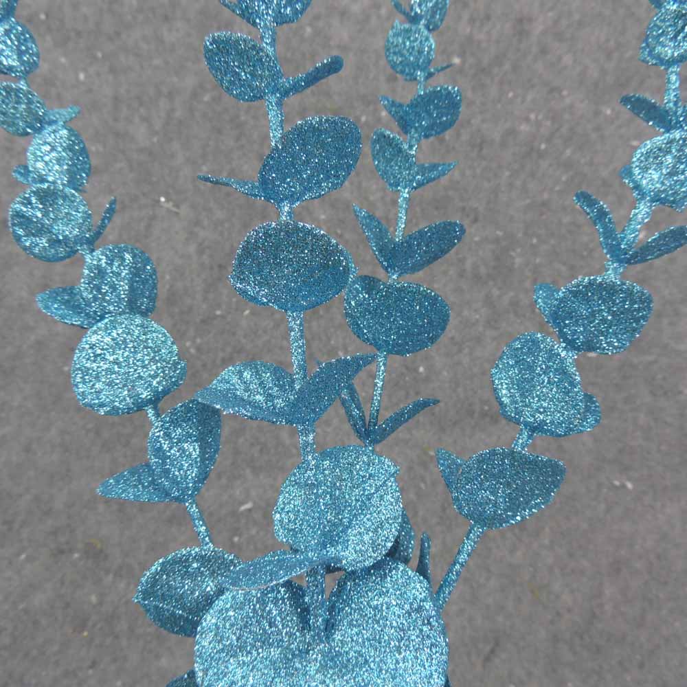 19" BLUE GLITTER EUCALYPTUS BUNDLE X4