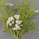 21" MIXED FOLIAGE BUSH H/WRAP W/CREAM QAL