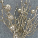 BERRY/TWIG PICK 12" (6/BAG) W/GLITTER  PLATINUM