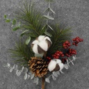 PINE/EUCALYPTUS SPRAY 20" W/CONE/COTTON