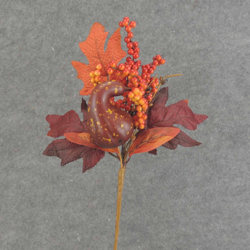 PUMPKIN/BERRY/LEAF PIC 15"  2 ASST'D (6/BAG)