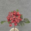 BERRY PICK W/ICE &amp; LEAVES 11&quot;  RED