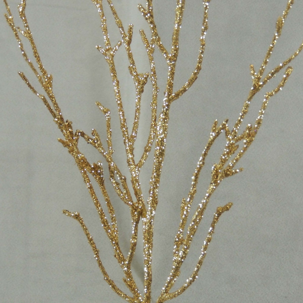 22&quot; GLITTER TWIG BRANCH   GOLD