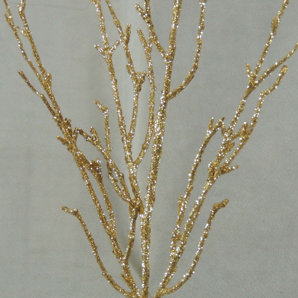 22" GLITTER TWIG BRANCH   GOLD