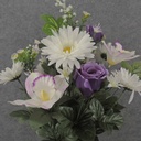 24" ROSE, DAISY & ORCHID MIXED BUSH X24 PURPLE/WHITE