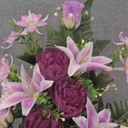 24" PEONY & LILY HALF BUSH X18 PURPLE/LAVENDER