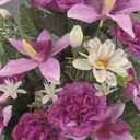 24&quot; CABBAGE ROSE &amp; ORCHID HALF BUSH X18 FUCHSIA/LAVENDER