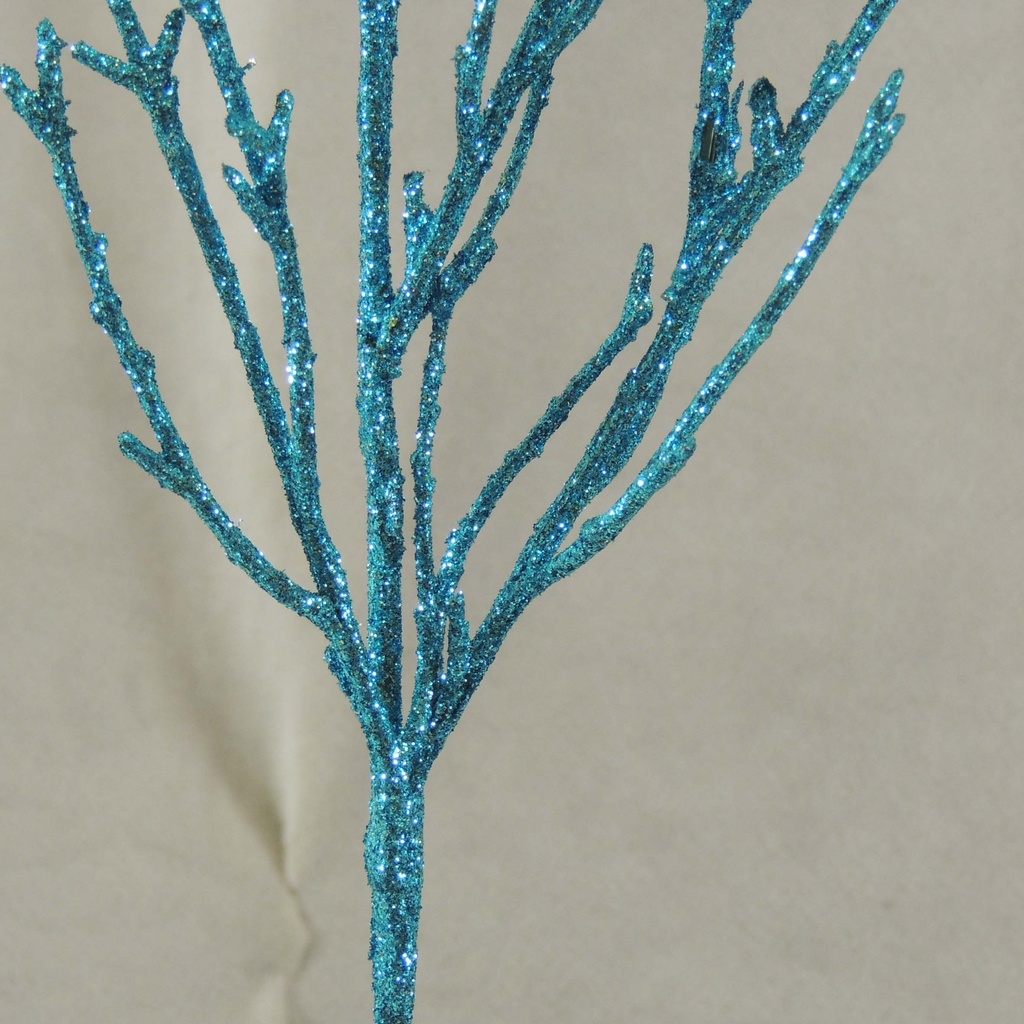 22" GLITTER TWIG BRANCH  BLUE