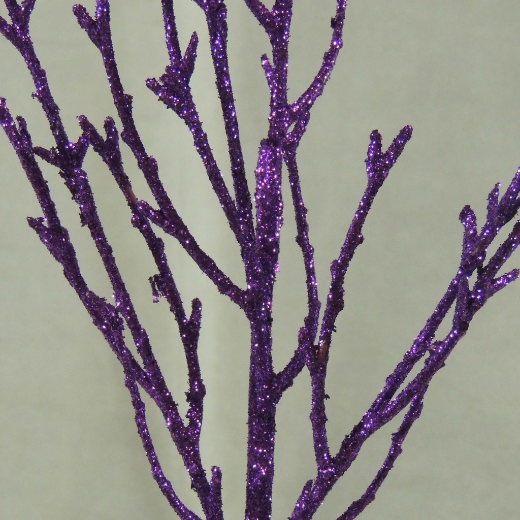 22" GLITTER TWIG BRANCH PURPLE