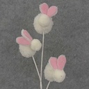20&quot; FUZZY BUNNY PICK X3 WHITE/PINK