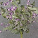 21" EUCALYPTUS, FERN & BLOSSOM BUSH PURPLE