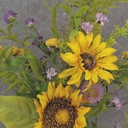 22" SUNFLOWER, FERN & THISTLE MIXED BUSH