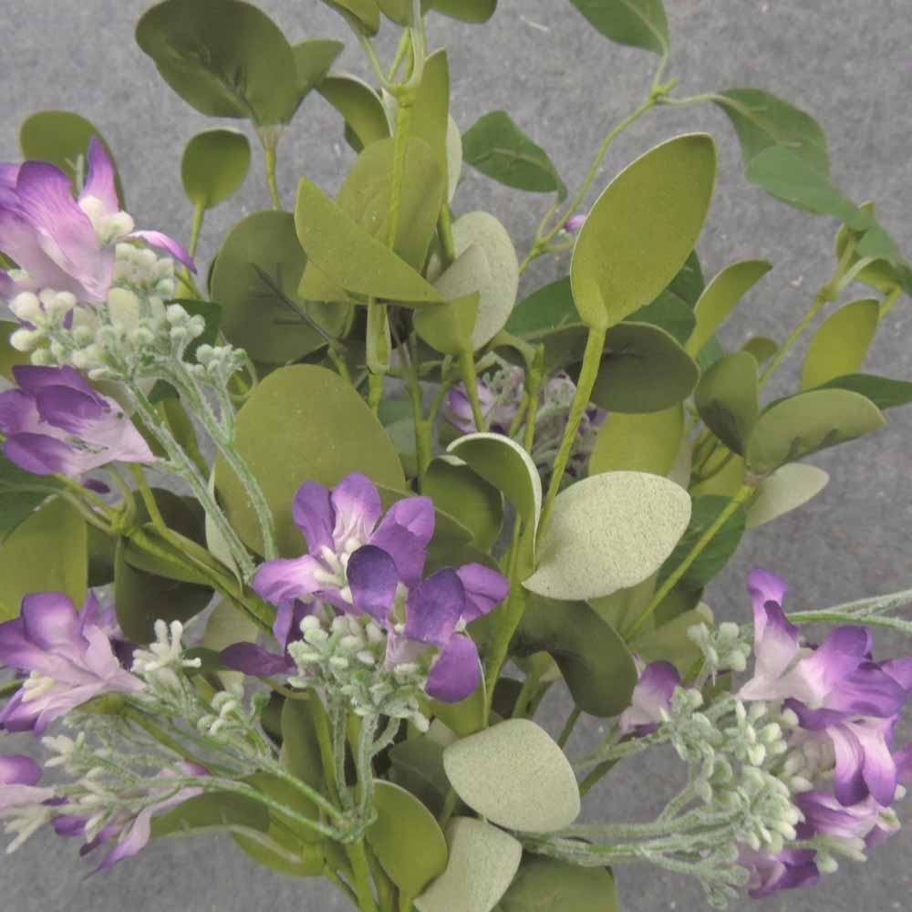 20" EUCALYPTUS & BLOSSOM BUSH PURPLE