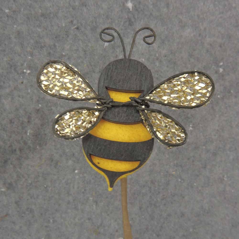 19.5&quot; BEE PICK W/GOLD WINGS