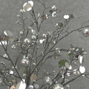 24" BALL GLITTER/SEQUIN BUSH X11  SILVER