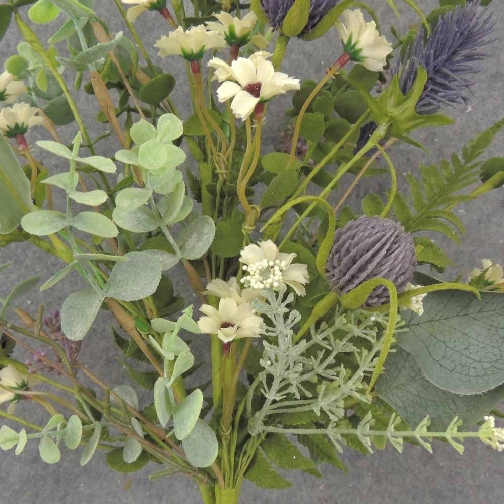 23&quot; THISTLE, EUCALYPTUS &amp; MIXED FOLIAGE BUSH