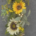 4' MIXED SUNFLOWER &amp; FOLIAGE GARLAND