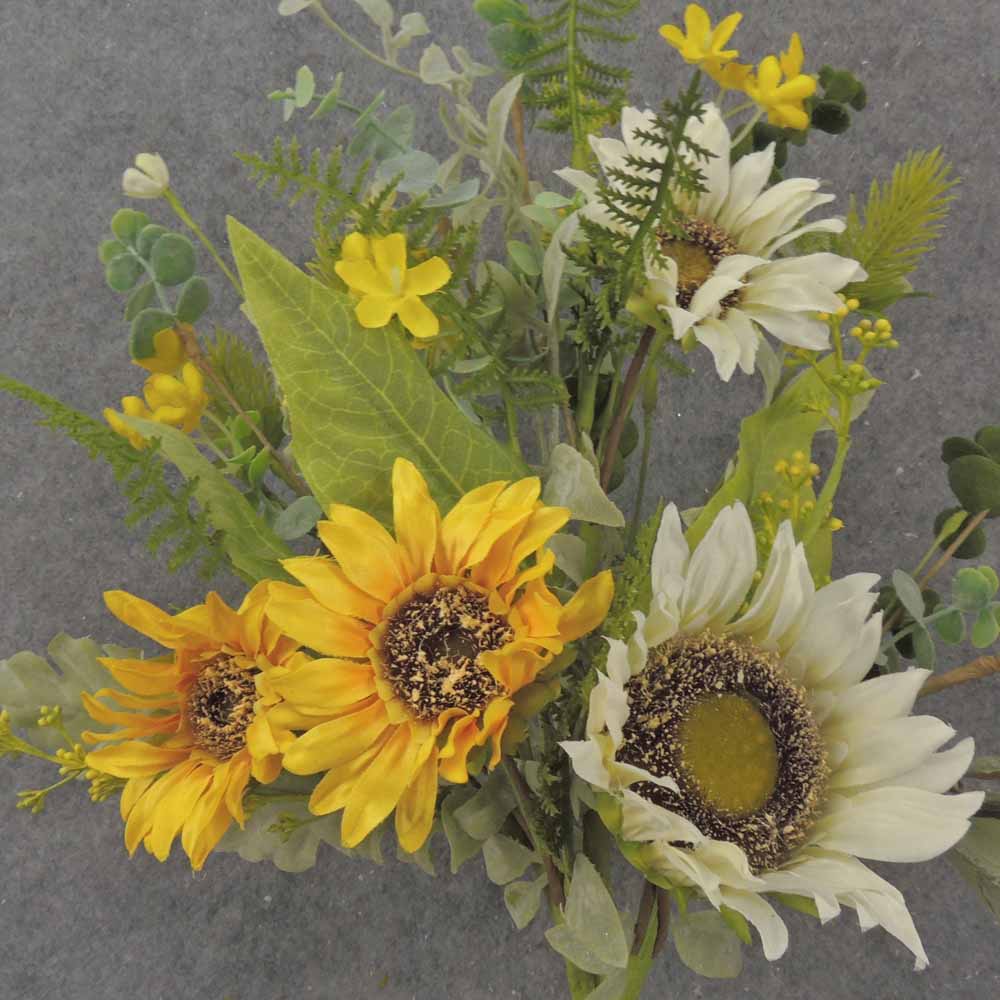 22" MIXED SUNFLOWER & FOLIAGE BUSH