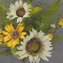 22" MIXED SUNFLOWER & FOLIAGE BUSH