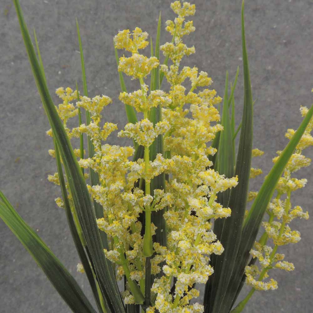 11" HEATHER GRASS BUSH X5 YELLOW