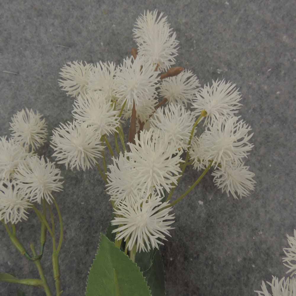 30&quot; THISTLE SPRAY X 3 WHITE