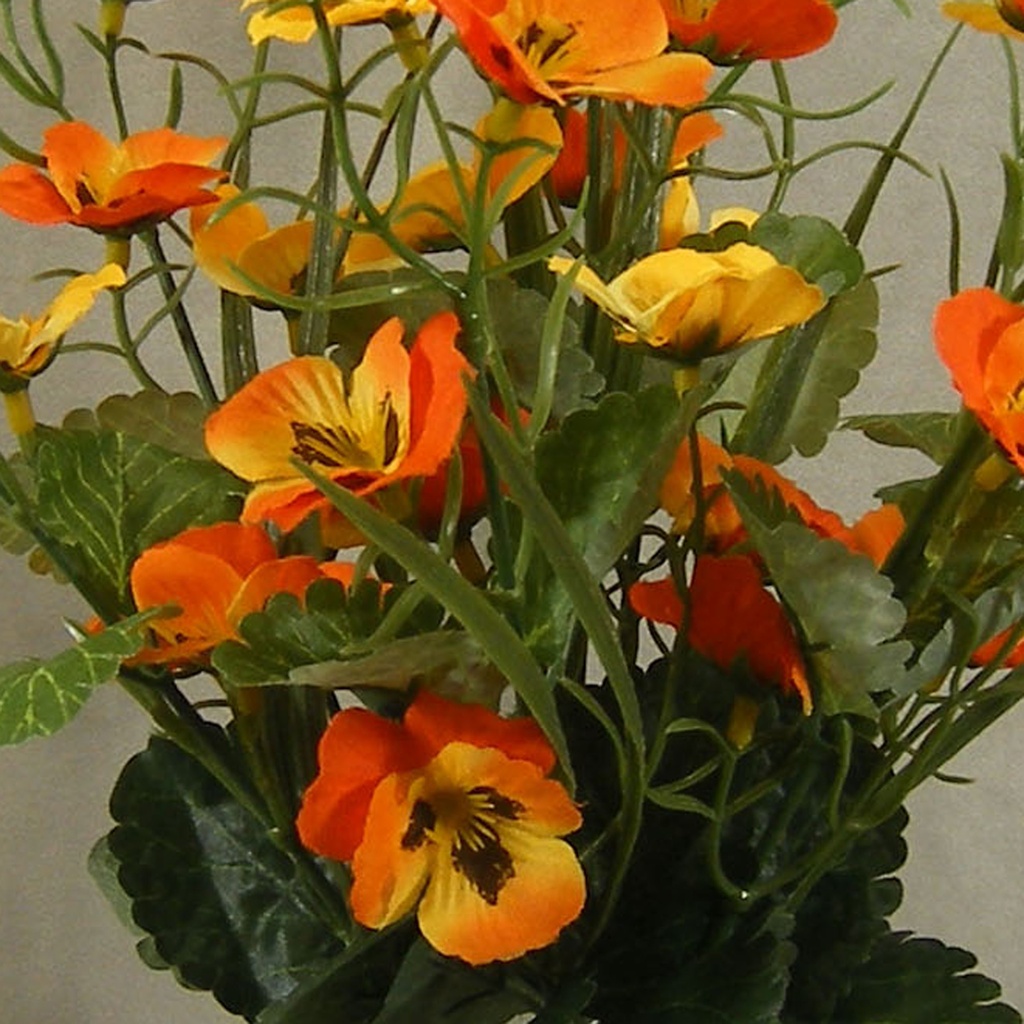 PANSY BUSH X7   16.5"  YELLOW/ORANGE