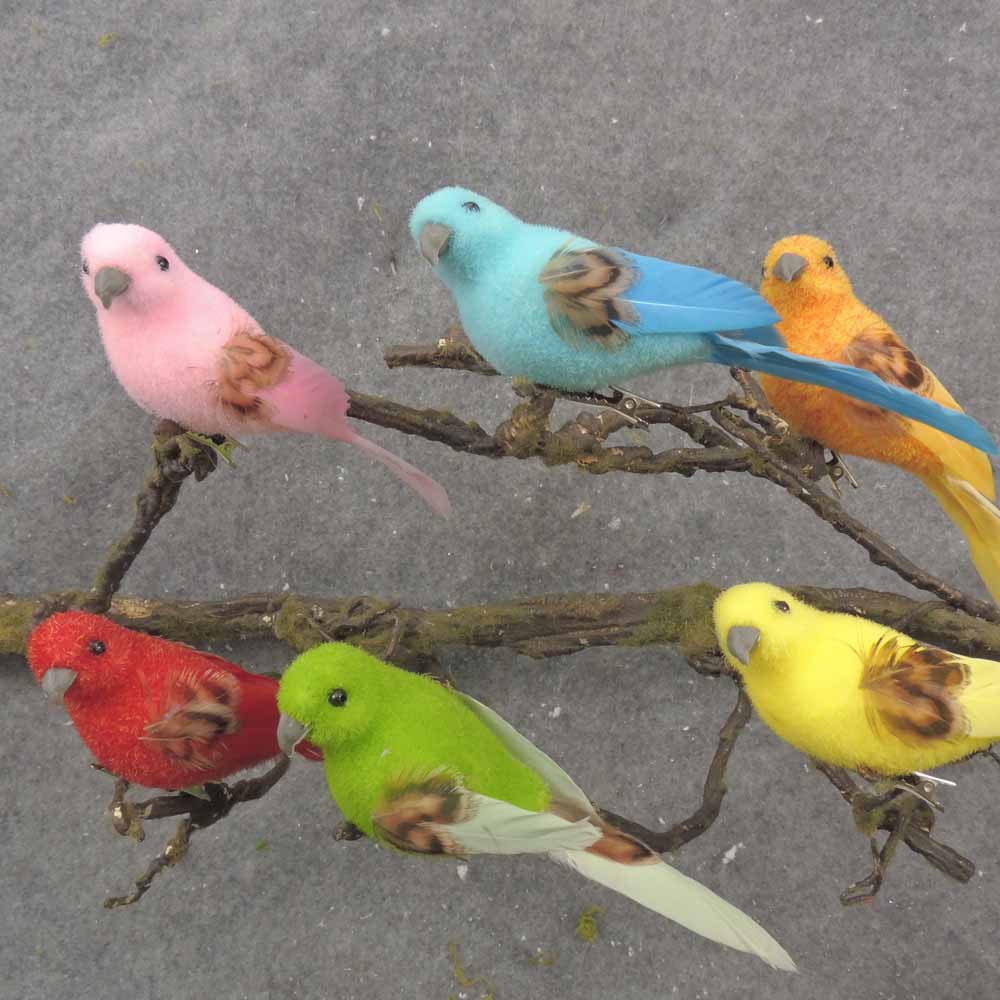 5.5" FEATHER TROPICAL BIRD ASSORTMENT