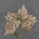 POINSETTIA VELVET/GLIT 21" STEM  PLATINUM