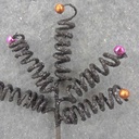 GLITTER SPRING BELL PICK 11"  BLACK/COPPER/PURPLE