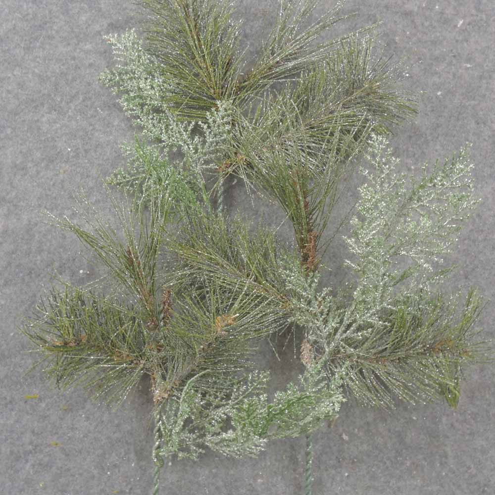 PINE PICK MIX 12" W/SILVER GLIT 3-AST'D (12/BG)
