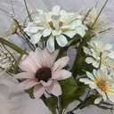 MIXED DAISY/HEATHER BUSH X10 CREAM/PINK