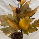 14.5" MAPLE LEAF STEM W/ FRUITS & NUTS