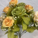 20" ROSE BUSH X14 YELLOW/CREAM/GREEN