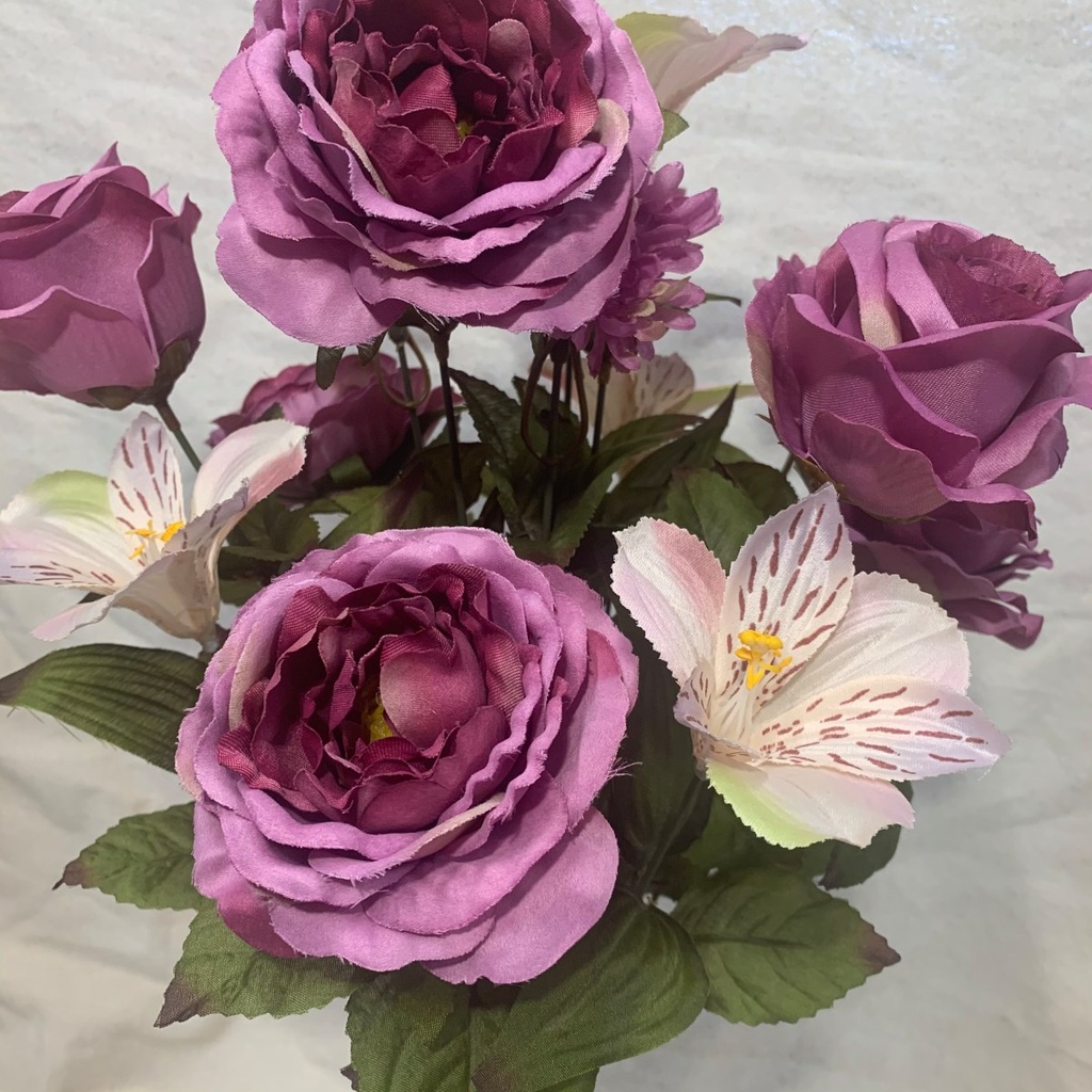 21" ROSE/ALSTRO/MUM BUSH X14 PURPLE