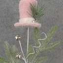 19.5" PINE SPRAY W/ TOP HAT PINK