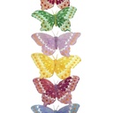 4.5&quot; BUTTERFLY WITH WIRE  6 ASSORTED (6 PER PACK)