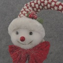 23.5&quot; SNOWMAN PICK W/ POINTED HAT RED/WHITE