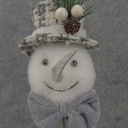 16.5&quot; SNOWMAN PICK W/ TOP HAT