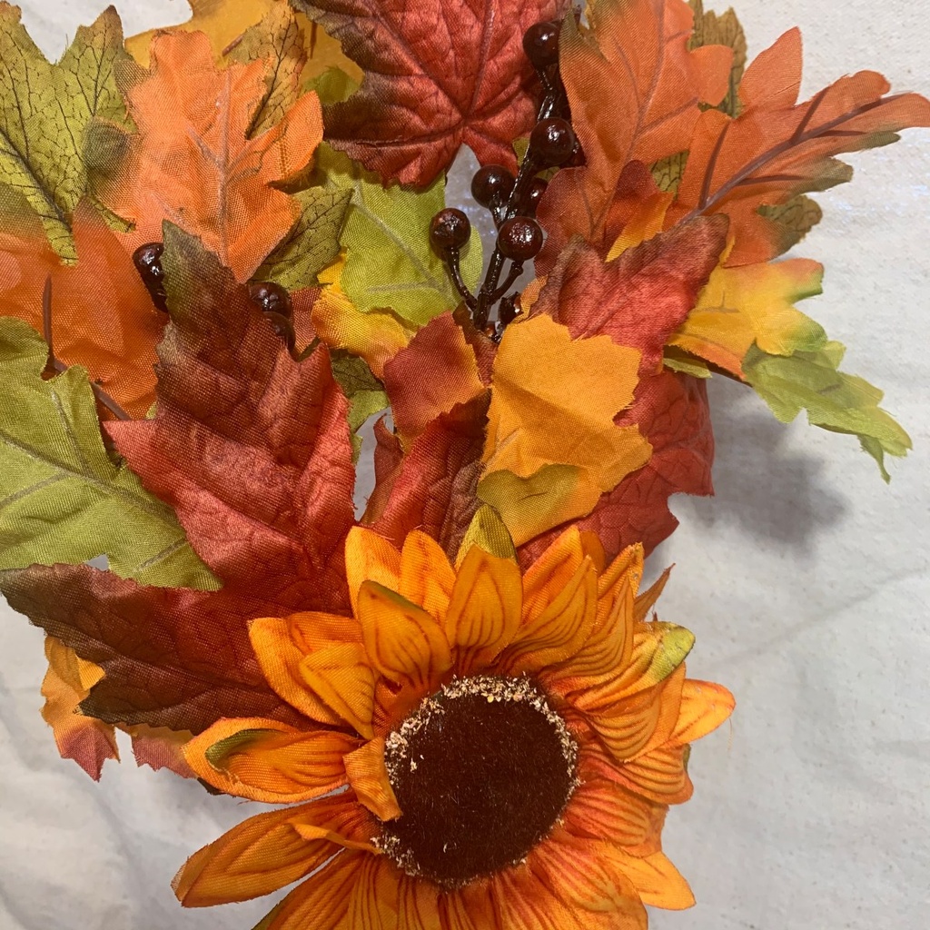27.5&quot; FOLIAGE SPRAY W/ BERRIES &amp; SUNFLOWER
