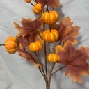 13&quot; MAPLE LEAF SPRAY W/ PUMPKINS